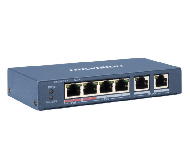 HIKVISION PoE 6-portowy DS-3E0106HP-E 301801345 - 671423 - zdjęcie